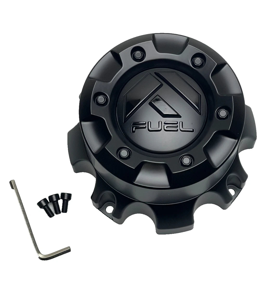 Fuel Matte Black/Gloss Black Logo wheel center cap, part 1001-60BLD