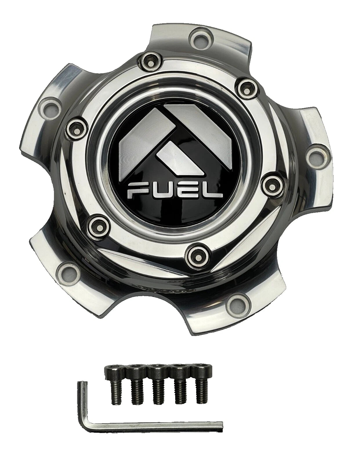 Fuel Polished Billet wheel center cap, part 1004-54-08H