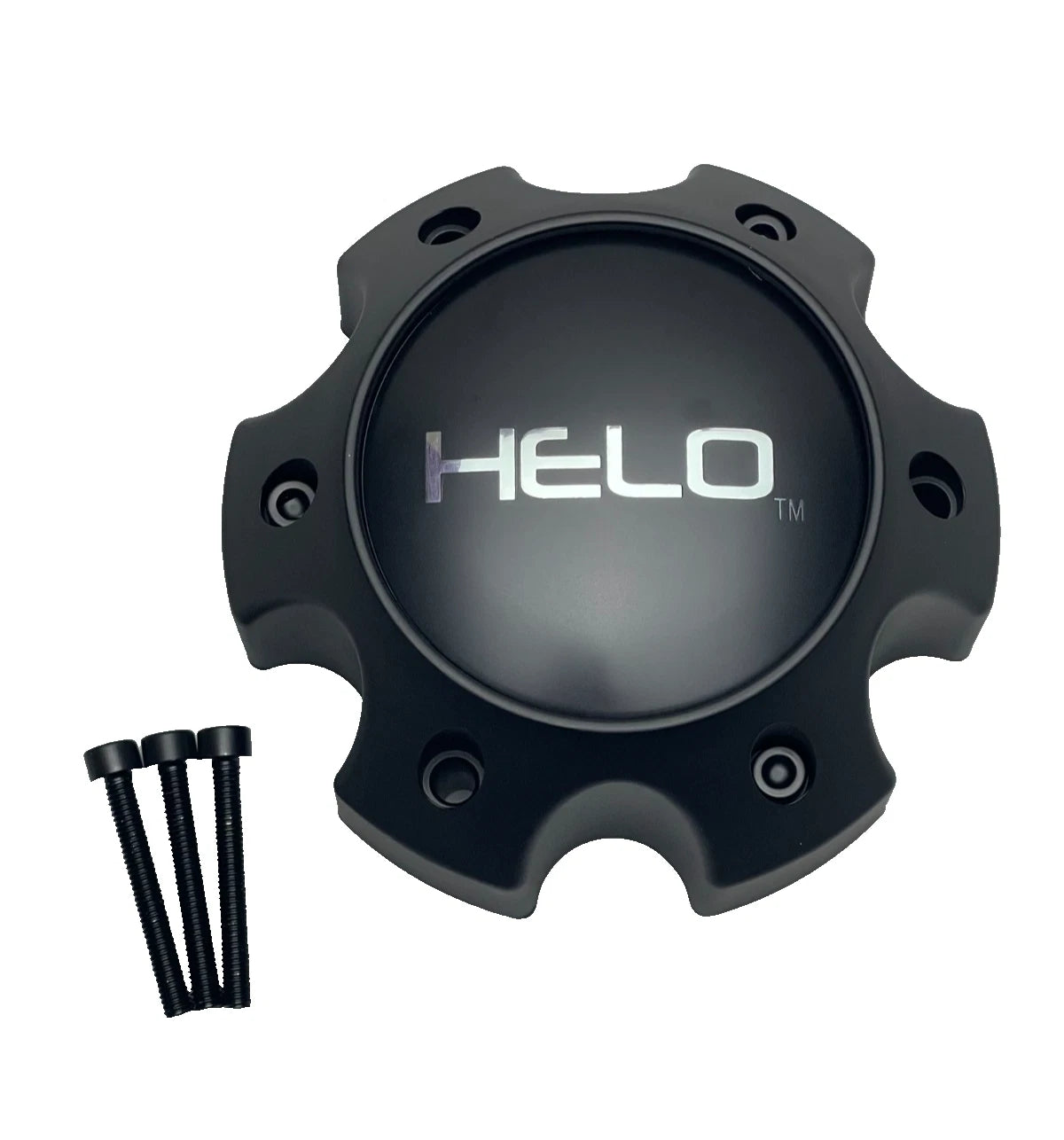 Helo Satin Black wheel center cap, part 1079L140HE1SB