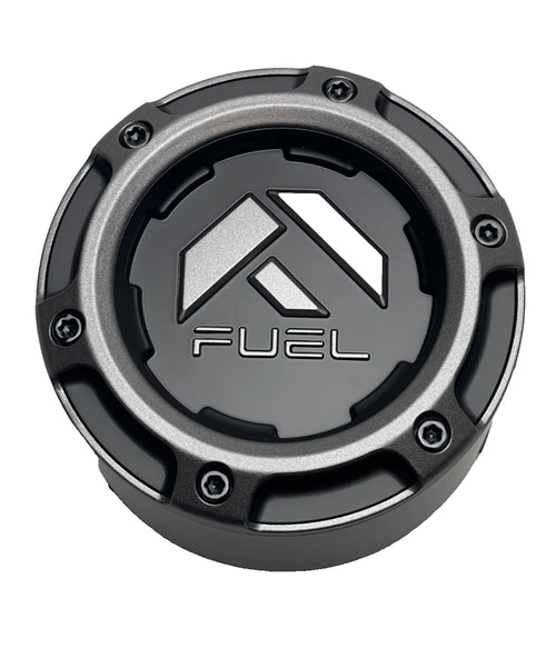 Fuel Matte Black/Gunmetal wheel center cap, part 1005-49TGD