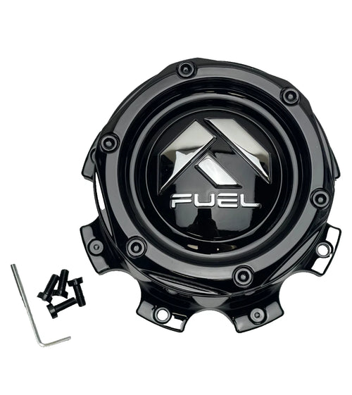 Fuel Gloss Black wheel center cap, part 1004-09GB