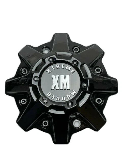 Xtreme Mudder Gloss Black wheel center cap, part 1103-320-XM