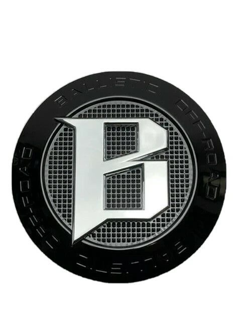 Ballistic Gloss Black wheel center cap, part EMR973
