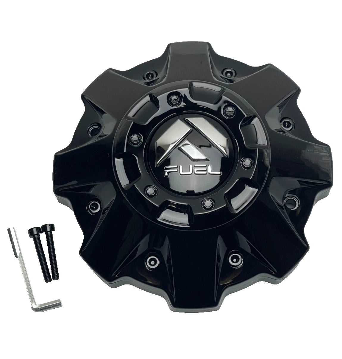 Fuel Gloss Black wheel center cap, part 1001-63GBRKIT5