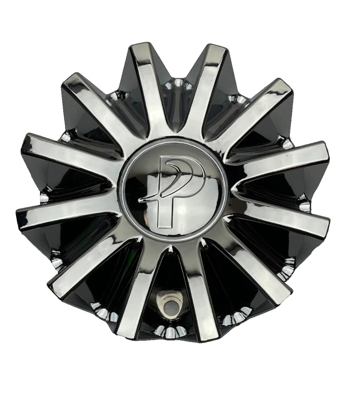 Phino Chrome wheel center cap, part CSPW28-1P