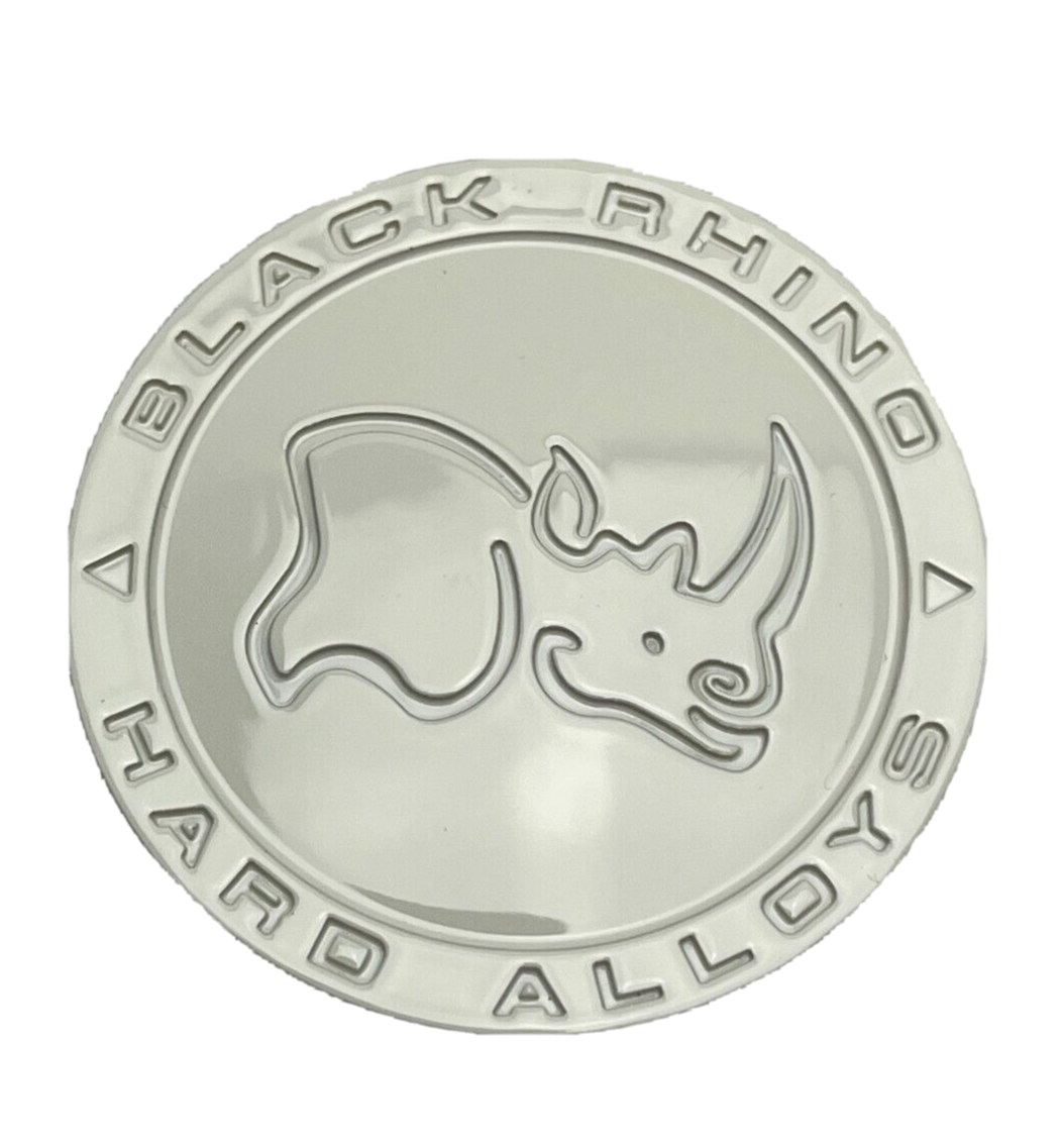 Black Rhino Hard Alloys White wheel center cap, part CCBRHACUVW