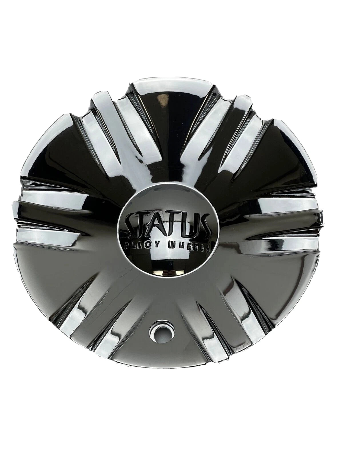 Status Chrome wheel center cap, part C600301-CAP-S225