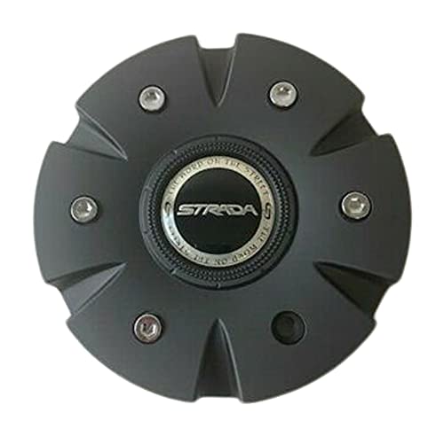 Strada Matte Black wheel center cap, part 61702295F-4