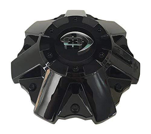 Pre-owned Vision Gloss Black wheel center cap, part C411GB-8