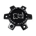 Black Rhino Hard Alloys Flat Black wheel center cap, part CCBR3611420MBFLAT