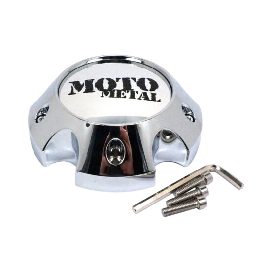Moto Metal Chrome wheel center cap, part 1079L145ACHMO1