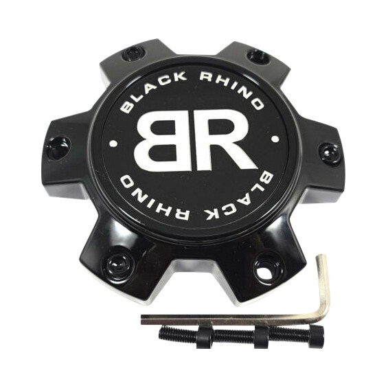 Black Rhino Hard Alloys Gloss Black wheel center cap, part CCBRHAK613540GB