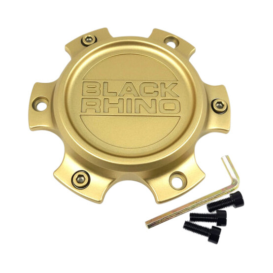 Black Rhino Hard Alloys Gold wheel center cap, part CCBR46135140ML