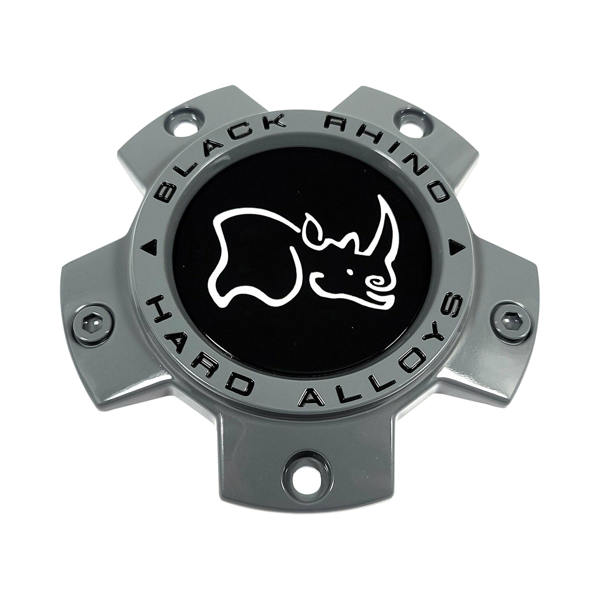 Black Rhino Hard Alloys Gray wheel center cap, part CCBR35127BATG