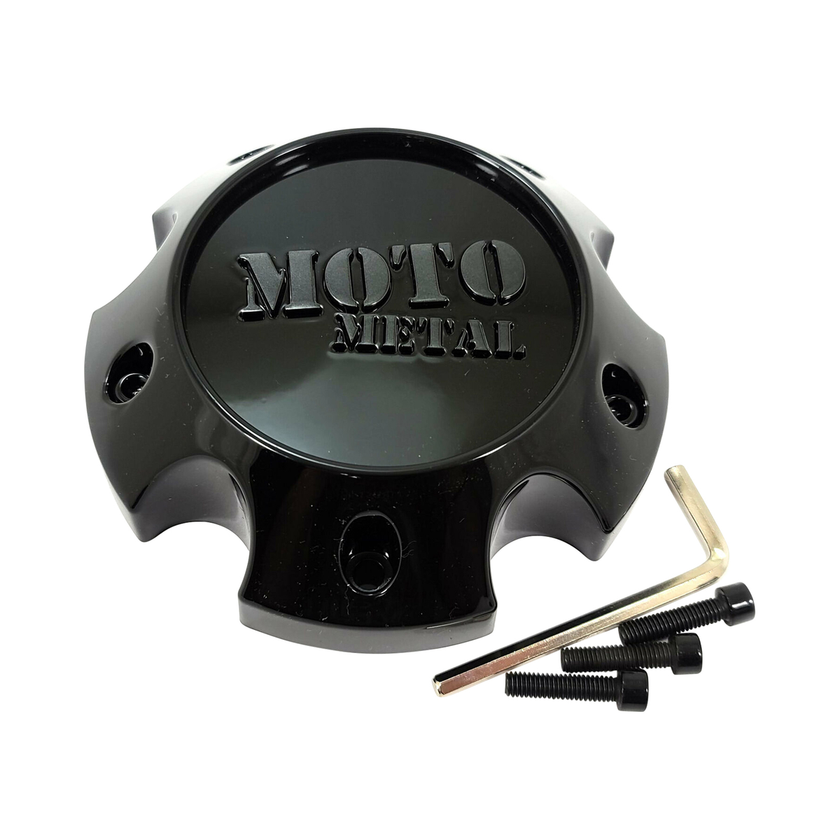 Moto Metal Gloss Black wheel center cap, part T127L145-5-H42-S1G