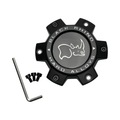 Black Rhino Hard Alloys Matte Black wheel center cap, part CCBR36140MBFLAT