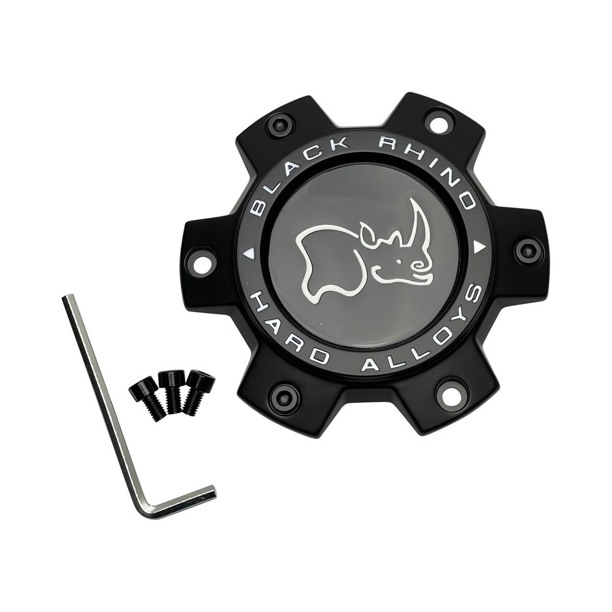 Black Rhino Hard Alloys Matte Black wheel center cap, part CCBR36140MBFLAT