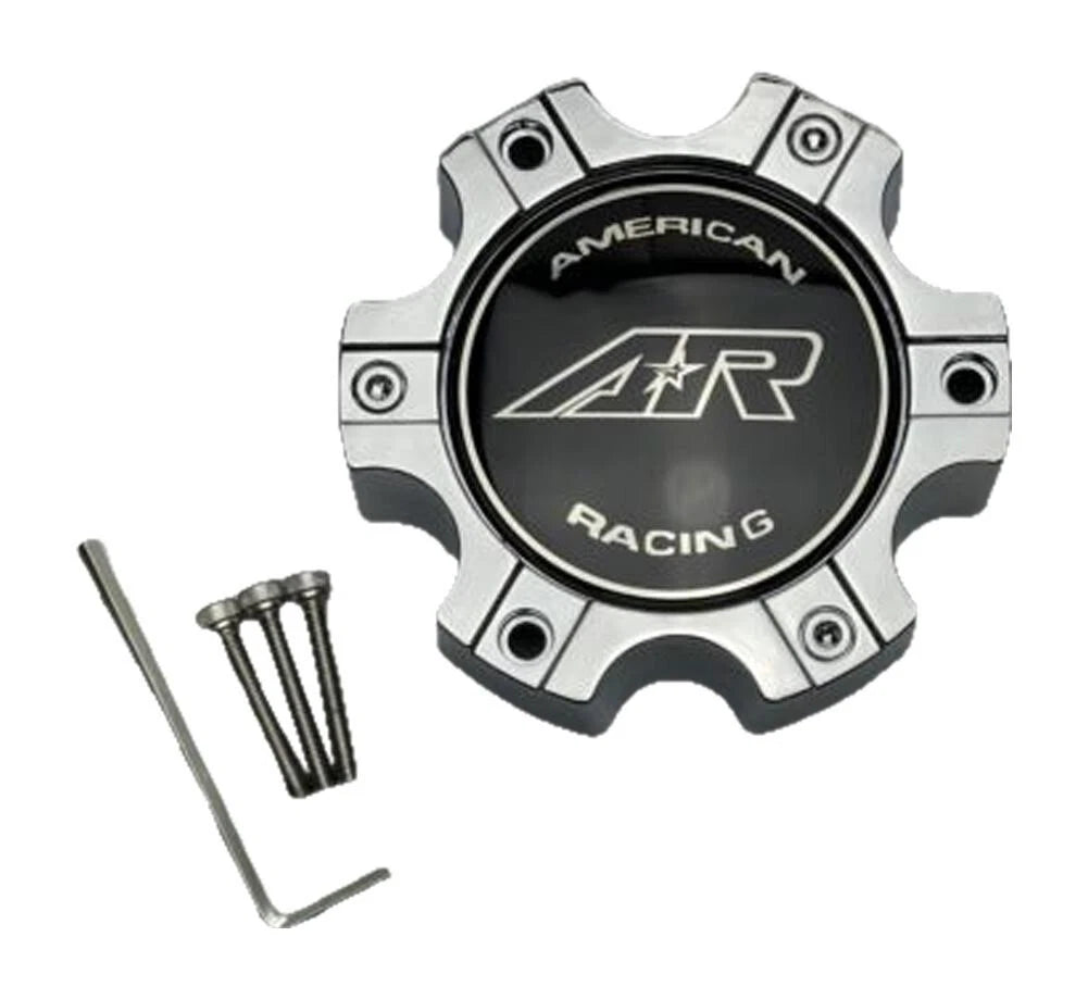 American Racing Chrome wheel center cap, part M563AR